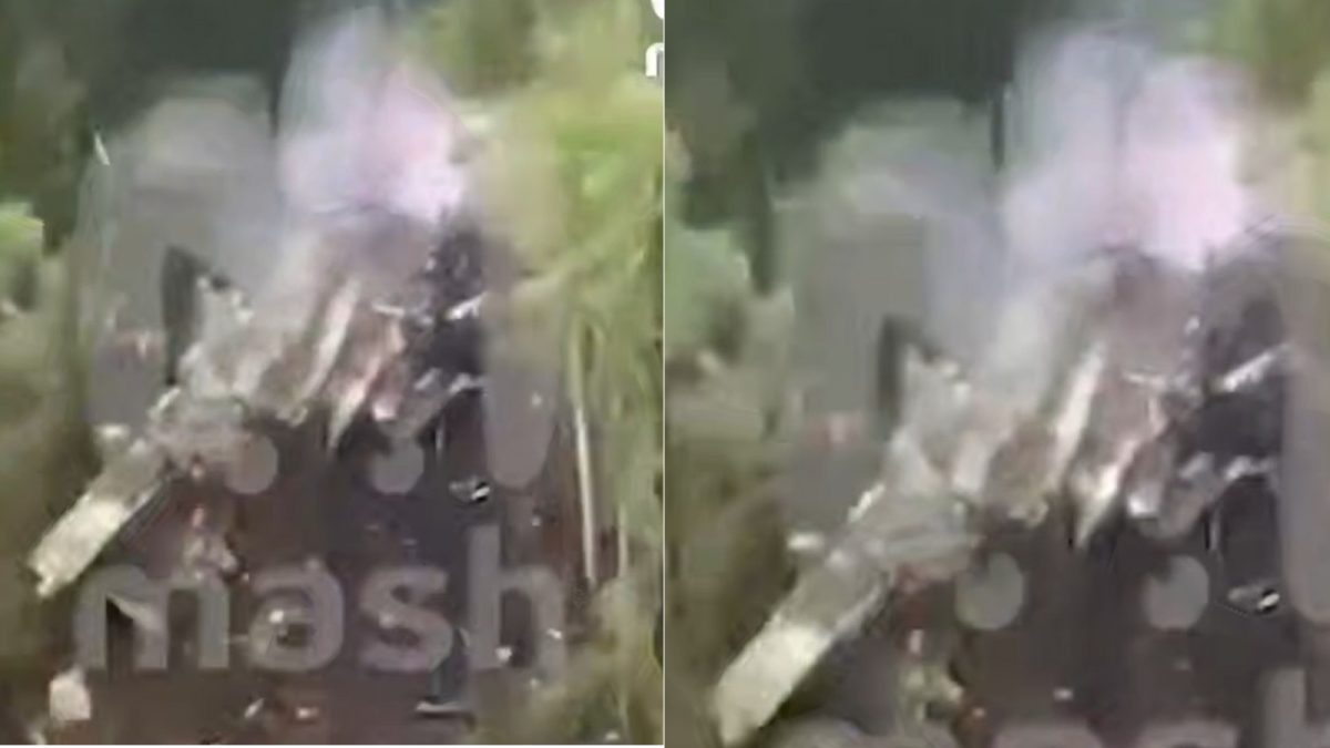 First Visuals Show Missing Russian Aircraft's Debris In The Middle Of Forest
