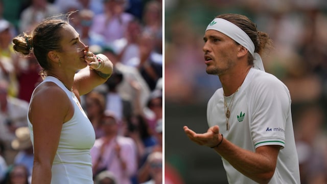 Aryna Sabalenka has and Alexander Zverev at Wimbledon (AP)