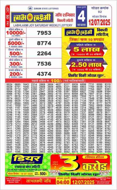 mercury lotto results