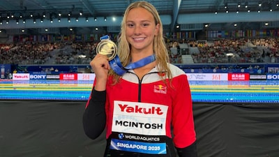 Summer McIntosh is three for three currently at the World Championships, as she aims to win a record-tying five golds