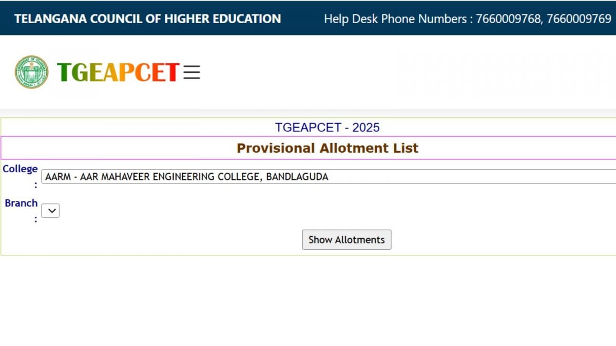 TS EAMCET Counselling 2025: Phase 2 Seat Allotment Result Out, What’s Next | Education and Career News