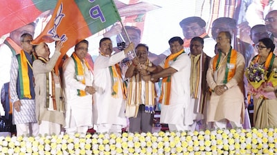 Top West Bengal BJP leaders including Samik Bhattacharya, Sukanta Majumdar, and Suvendu Adhikari. File pic