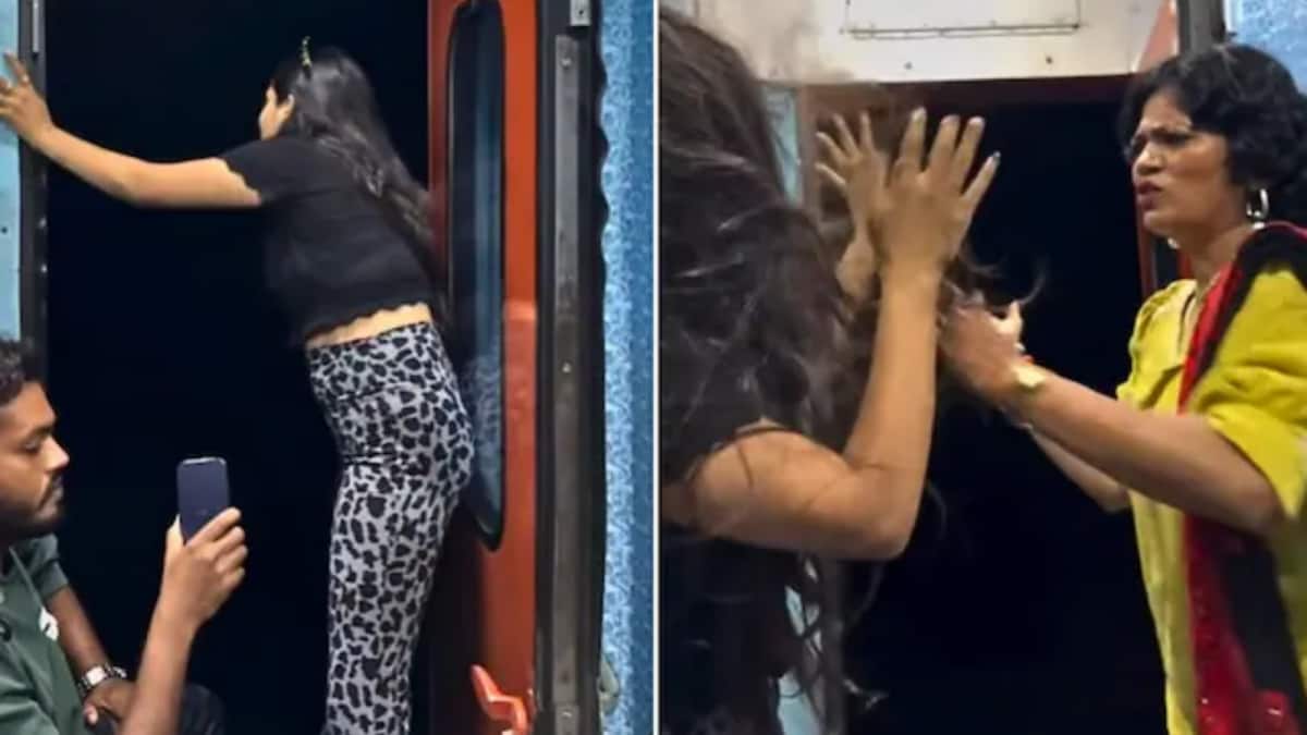 From Insta Fame To Instant Shame: Mum Ends Train Reel With A Slap | Watch