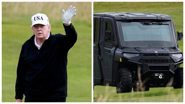 Donald Trump during his visit to Scotland's Turnberry.