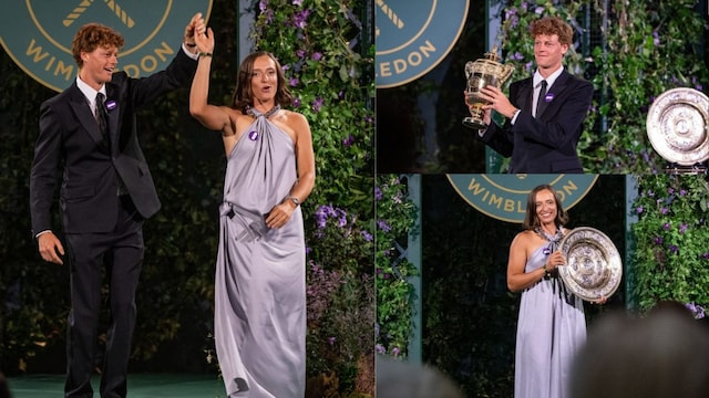 Jannik Sinner, Iga Swiatek At Wimbledon Champions' Dinner.