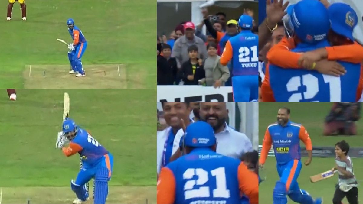 Yusuf Pathan Celebrates With His Kids After Helping India Champions ...