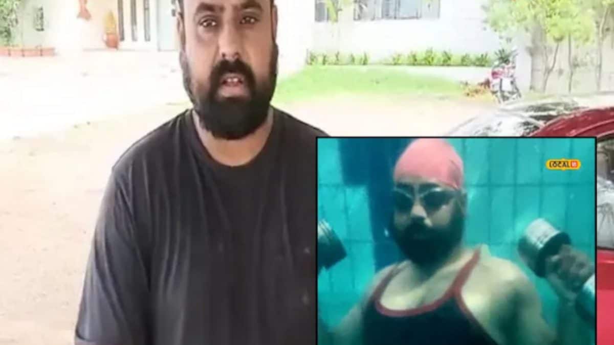 Rajkot Badminton Coach Stuns All With 20-kg Dumbbell Workout 9-Feet Under Water