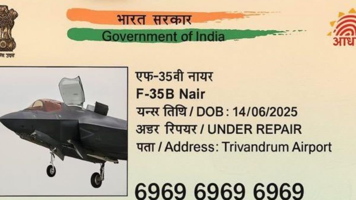 UK’s Stranded Fighter Jet Is Now A Keralite: ‘F-35B Nair Is Urged To Link Pan With Aadhaar’