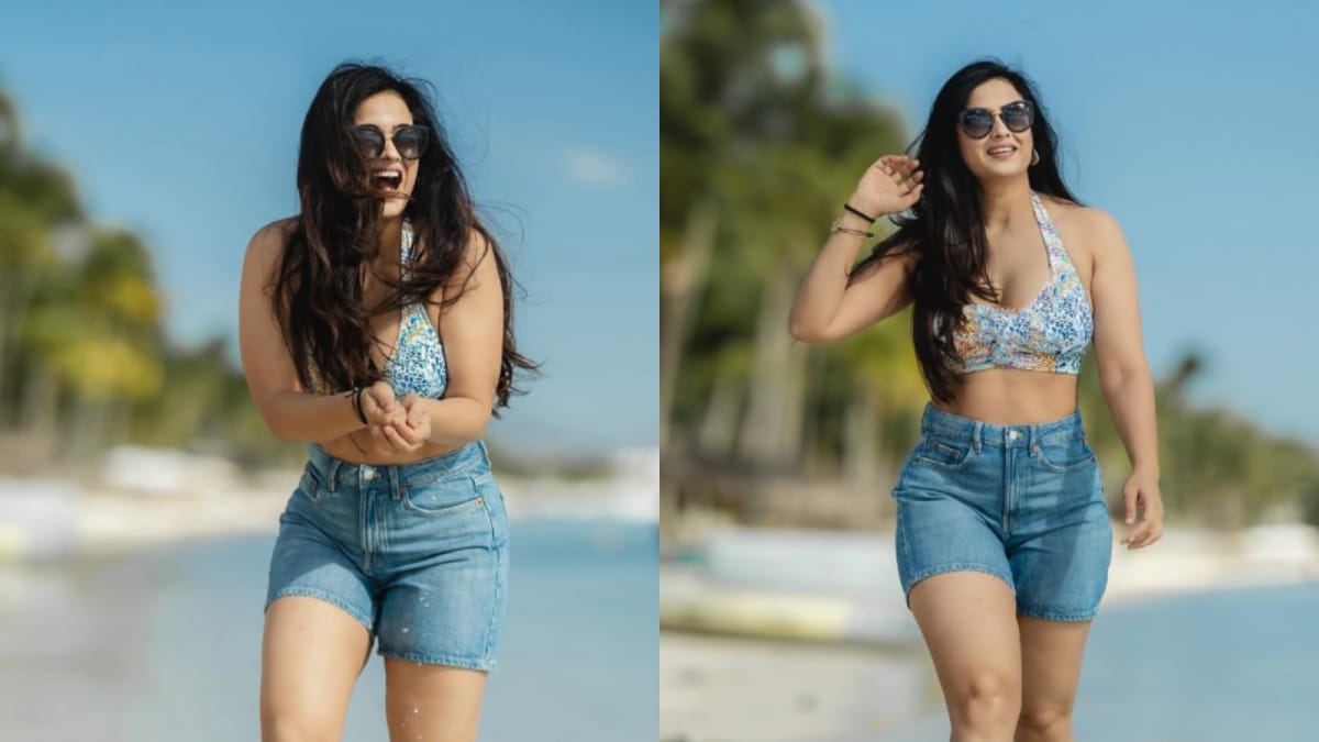 Shweta Tiwari Sizzles In Bralette And Shorts In Mauritius; Fans Call Her ‘Hottie’