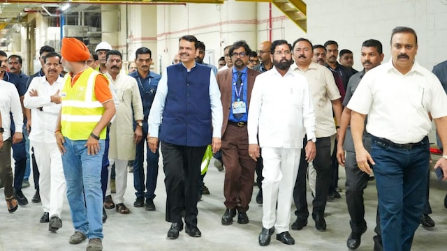 CM Devendra Fadnavis visited and inspected the Navi Mumbai International Airport. (X/CMO Maharashtra)