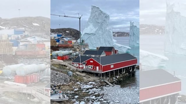 Massive iceberg drift terrifyingly close to Greenland village. (X/@OJoelsen)