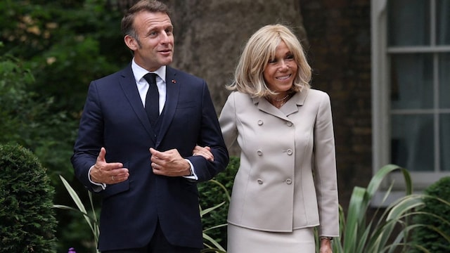 France's President Emmanuel Macron and his wife Brigitte Macron. (File Photo/AFP)