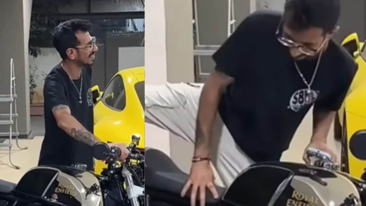 Yuzvendra Chahal Rides Customised Royal Enfield Continental GT 650 | Video | Auto News