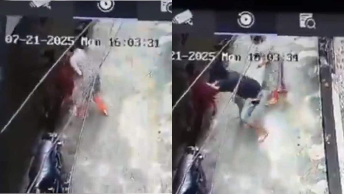 Uncle Saves Girl From Electrocution After Shock in India