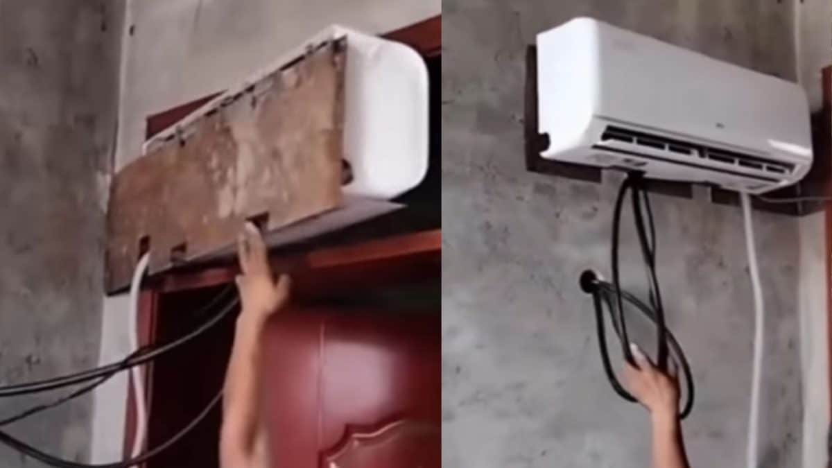 Sliding AC Hack Goes Viral: Desi Man's Genius Invention