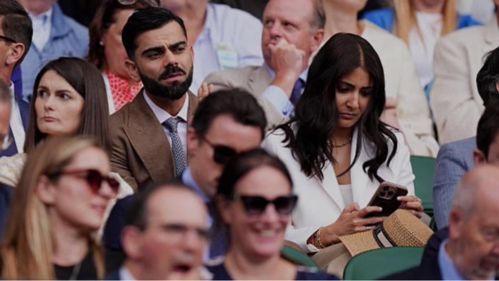 Virat Kohli and Anushka Sharma enjoy Centre Court action as Novak Djokovic wins at Wimbledon 2025. Virat Kohli and Anushka Sharma enjoy Centre Court action as Novak Djokovic wins at Wimbledon 2025.