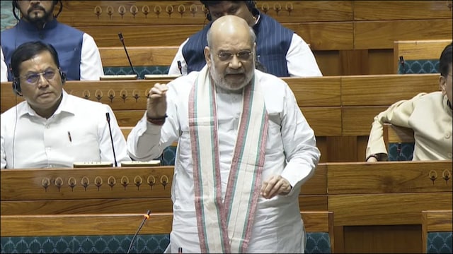 Union Home Minister Amit Shah in Lok Sabha. (Sansad TV)