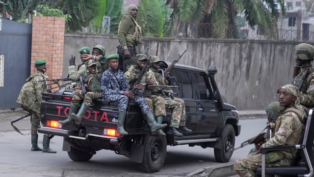M23 rebels patrol the streets of Goma, Democratic Republic of the Congo. (AP file photo)