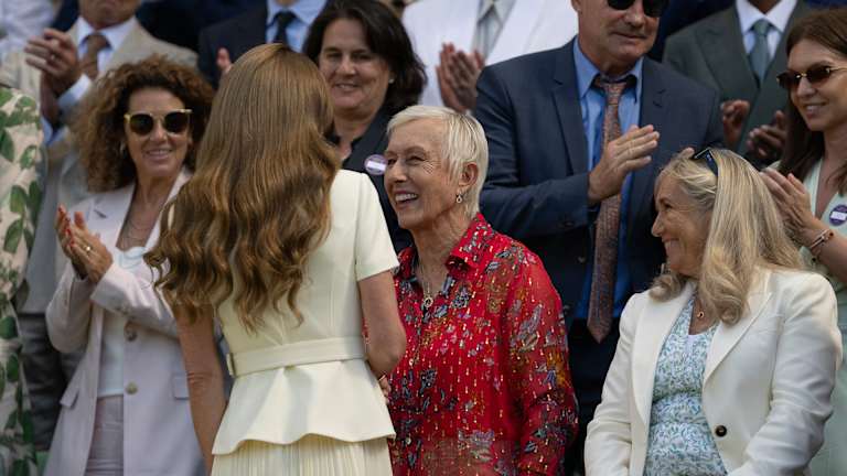 Nine-time Wimbledon champion Martina Navratilova was in attendance (AFP) Nine-time Wimbledon champion Martina Navratilova was in attendance (AFP)
