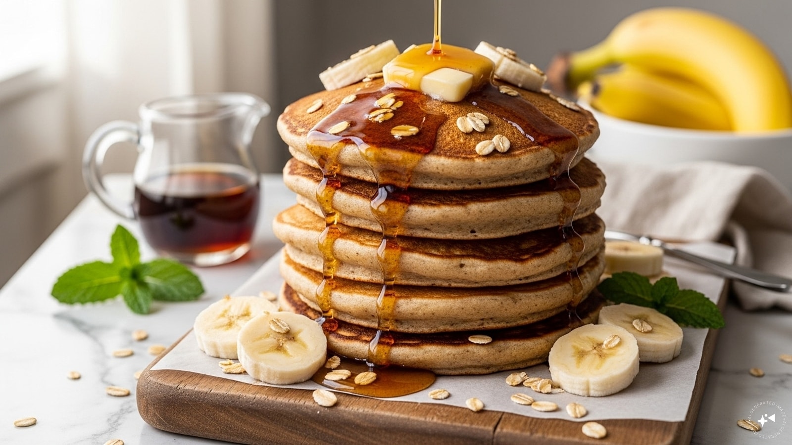 Banana Oat Pancakes