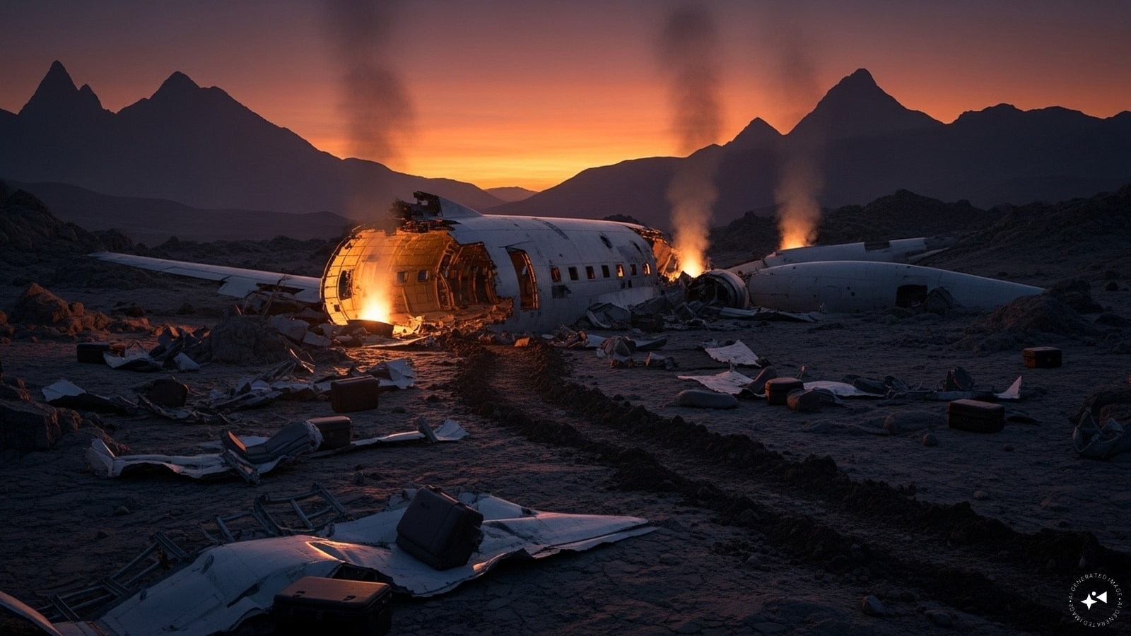 Plane crashes