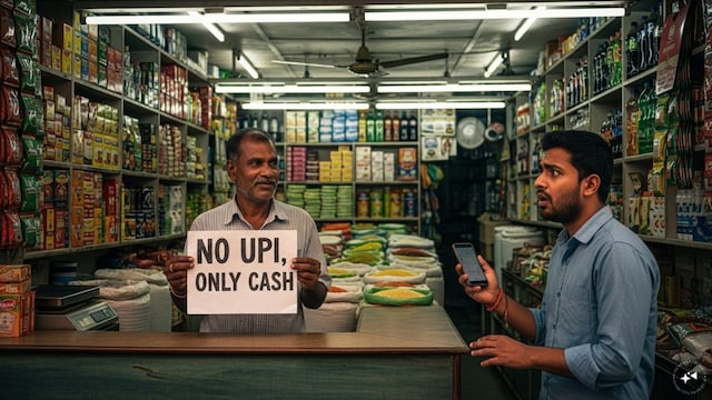  “No UPI, Only Cash". (AI-generated image)  