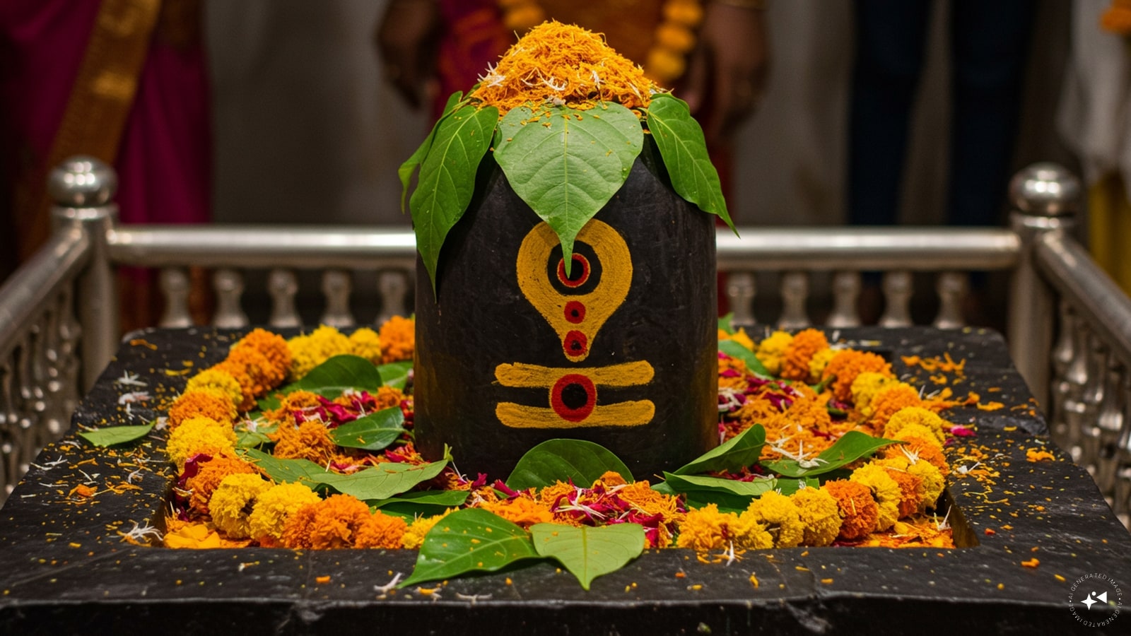 Bel leaves on Shivling Bel leaves on Shivling