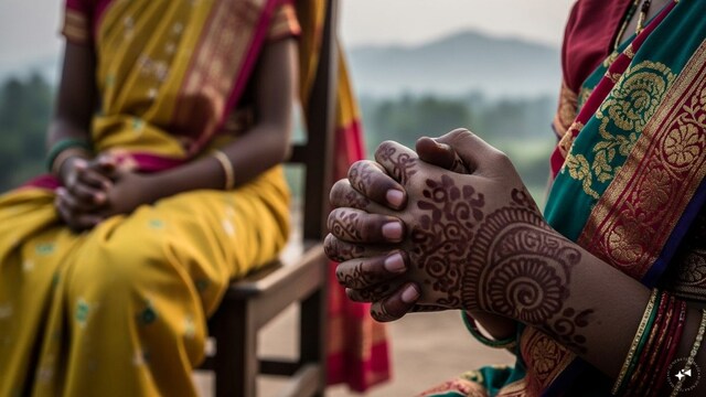 An AI-generated,  representative image for a marriage (News18)