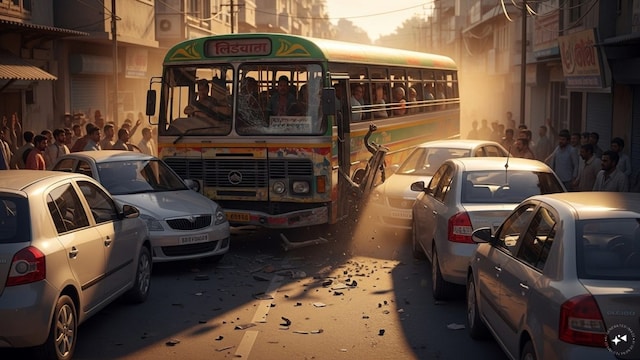 An AI-generated, representative image for an accident (News18)