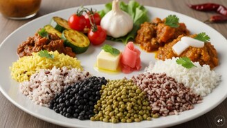 Ayurveda recommends a balanced diet during seasonal shifts. (AI Generated Image)