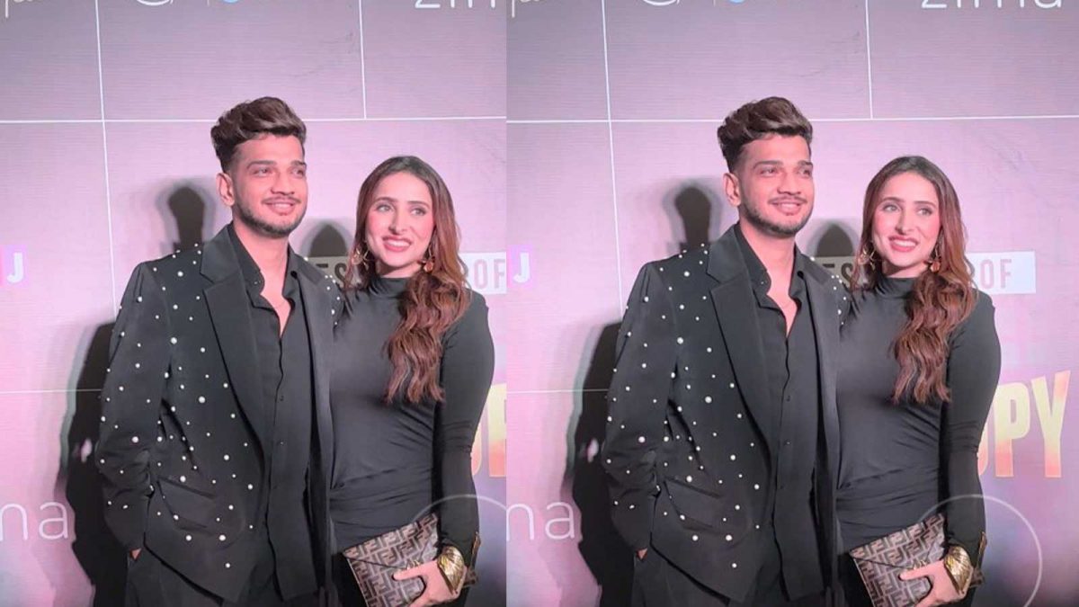 Munawar Faruqui Attends "First Copy" Success Party With Wife