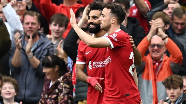 Mohamed Salah (left) and Diogo Jota (AFP Photo)