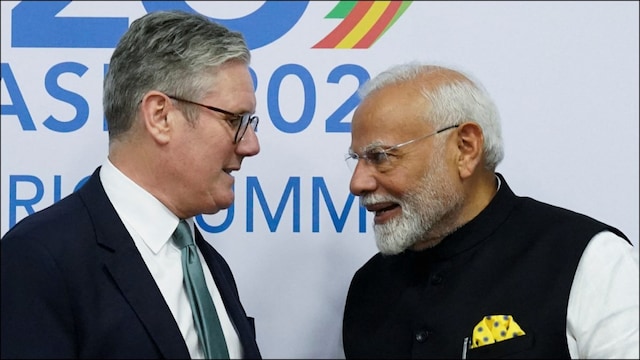 Prime Minister Narendra Modi with his British counterpart Keir Starmer. (Reuters/File)