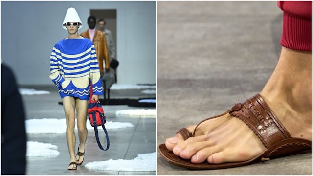 Prada clarified that the sandals shown on the runway are still in the design phase and are not confirmed for commercial release.