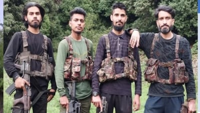 Terrorists Yasir Jatt, Suleman Shah, Junaid Ramzan Bhat and Hashim Musa.