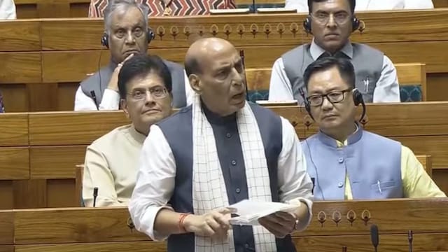 Defence Minister Rajnath Singh in Lok Sabha on July 28 