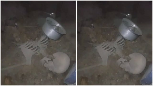 Police said the remains are believed to be of a middle-aged man who had been living alone in the house since 2015.