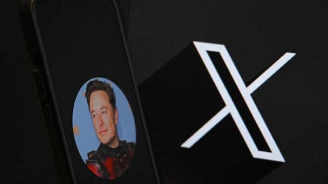 This illustration photograph shows the logo of social network X (formerly Twitter) and a photograph of Elon Musk. (AFP photo)
