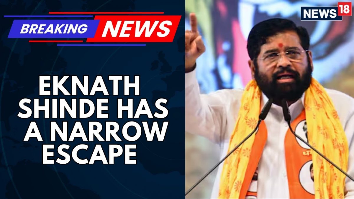 Maharashtra Dy CM Eknath Shinde Has A Narrow Escape As Massive Crowd Causes Stage Collapse