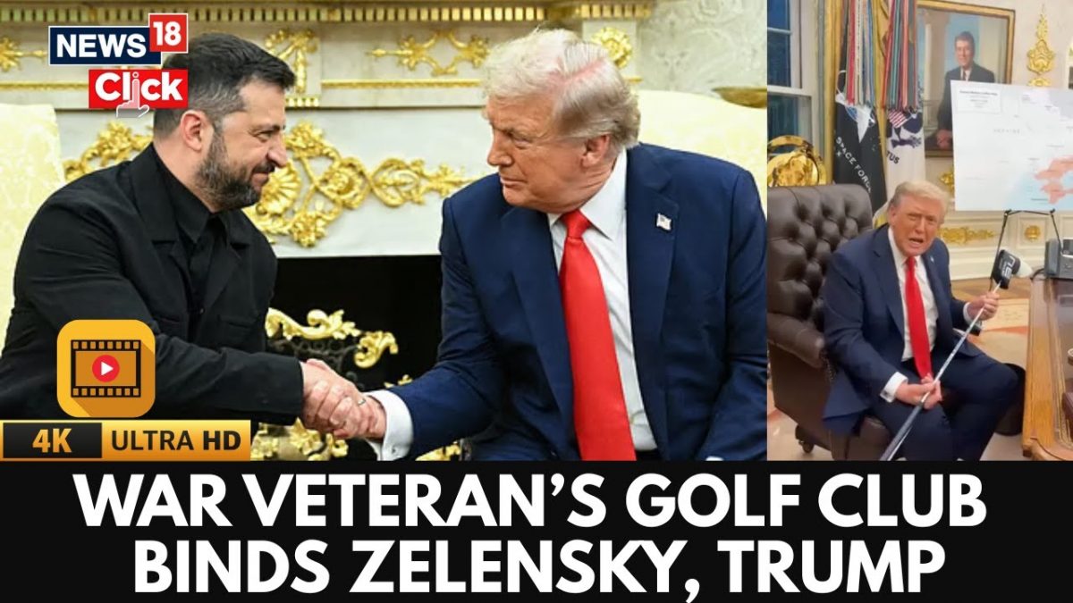 Trump Zelensky Meet: Ukrainian President Gifts War Veteran’s Golf Club To Trump | Ukraine War | N18G