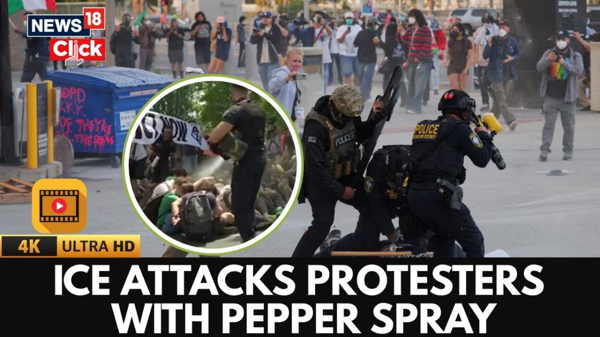 San Francisco Unrest: Protesters Pepper-Sprayed, Detained by ICE Agents | US News | Trump | N18G