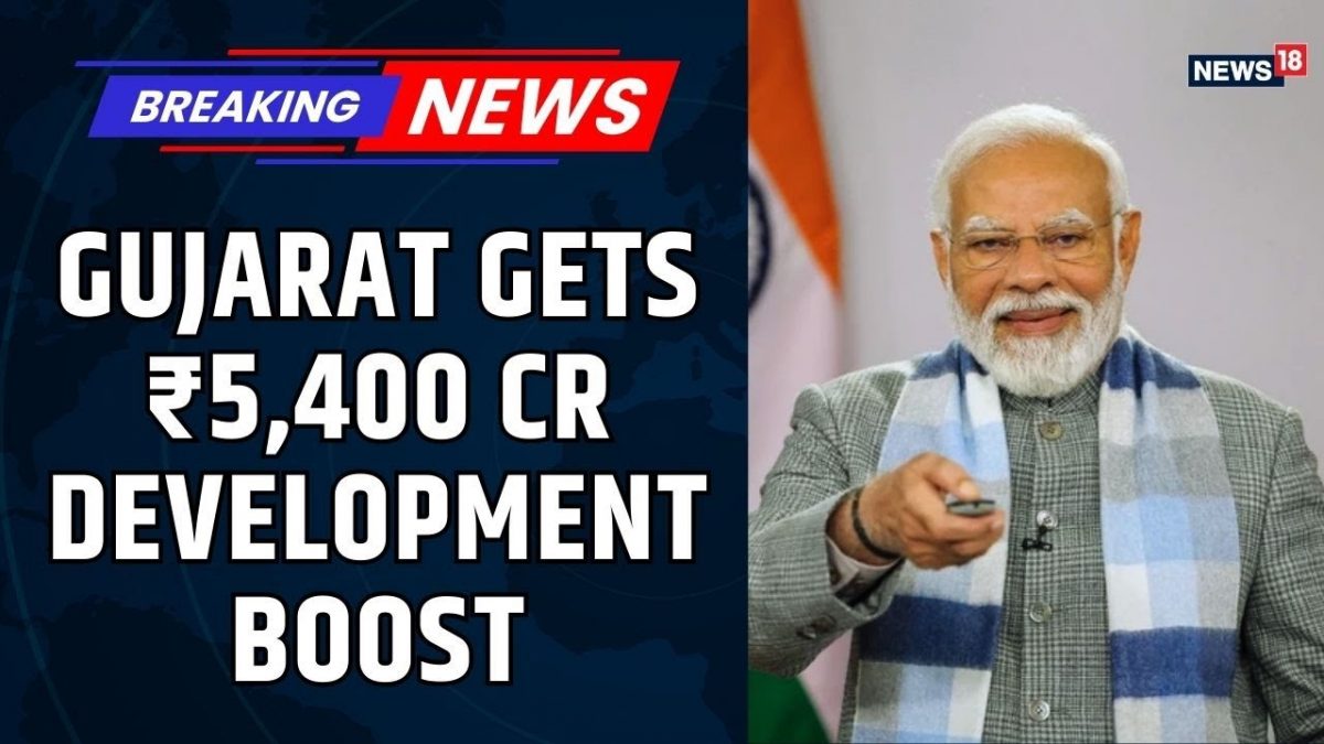 ₹5,400 Crore Gujarat Development Kickstart by PM Modi | PM In Gujarat | Gujarat EV Plant | News18