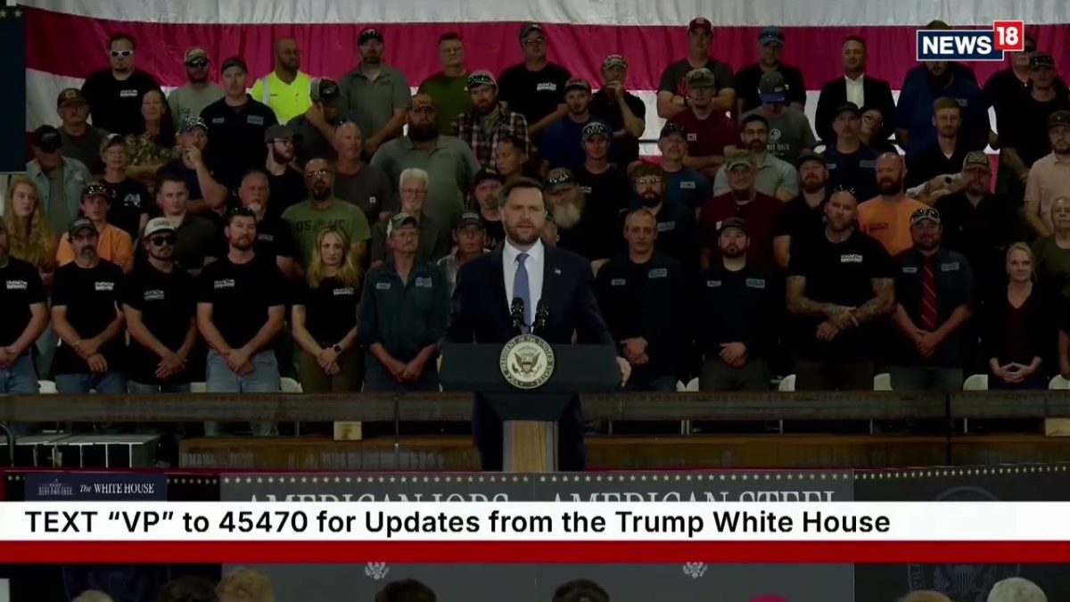 U.S. Vice-President JD Vance visits a steel fabrication facility in La Crosse, Wisconsin