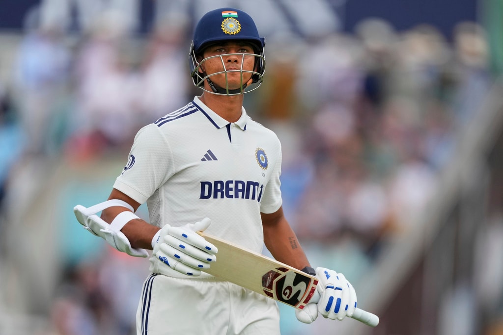 In the morning session, India lost their openers Yashasvi Jaiswal (2 off 9) and KL Rahul (14 off 40) on a green top but did well to reach lunch 72 for two. (AP) In the morning session, India lost their openers Yashasvi Jaiswal (2 off 9) and KL Rahul (14 off 40) on a green top but did well to reach lunch 72 for two. (AP)