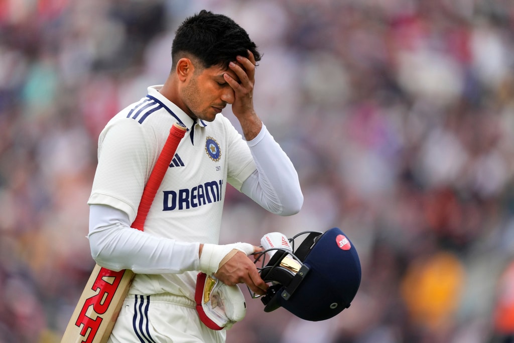 India's captain Shubman Gill though would throw his wicket away cheaply right after lunch as IND slumped to 85/3 (AP) India's captain Shubman Gill though would throw his wicket away cheaply right after lunch as IND slumped to 85/3 (AP)