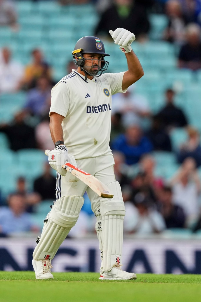 Karun Nair's fighting fifty helped anchor India to safety as England wreaked havoc with the ball to push the visitors to 204/6 at Stumps of Day 1 on Thursday. (AP)