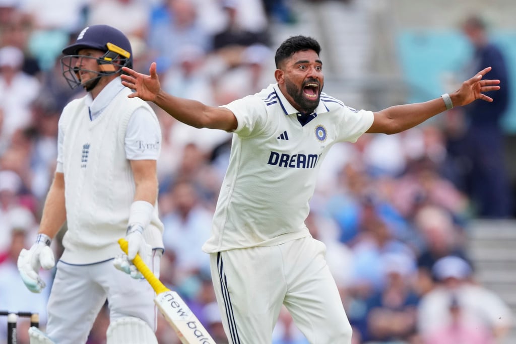 Siraj then went on to get rid of Pope and Root with a nip backer before firing an inswinging yorker into Bethell’s pads as India surged ahead. (AP)