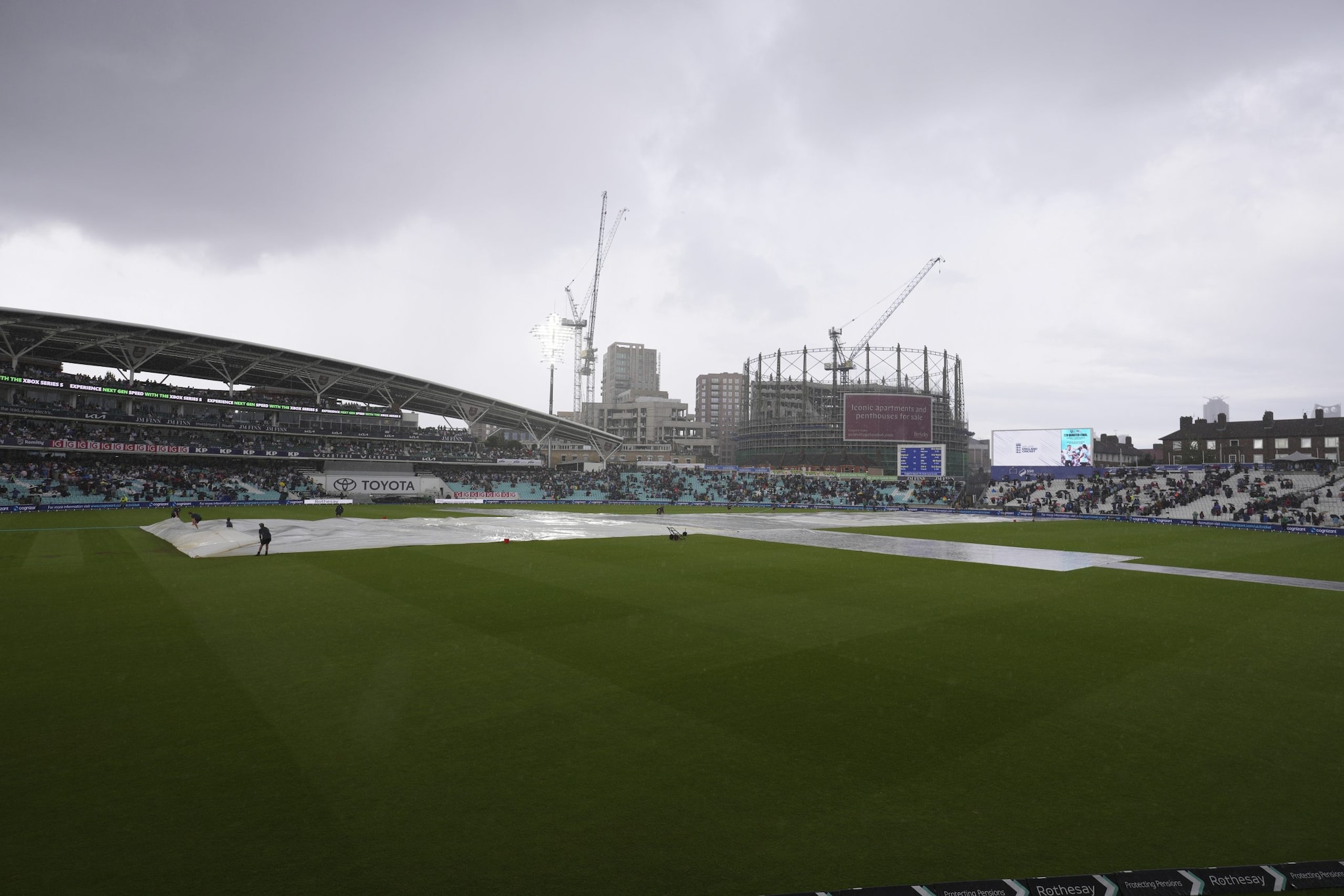 England were 339 for six and new ball just 3.4 overs away. Rain followed soon, taking the match to day five. (AP)