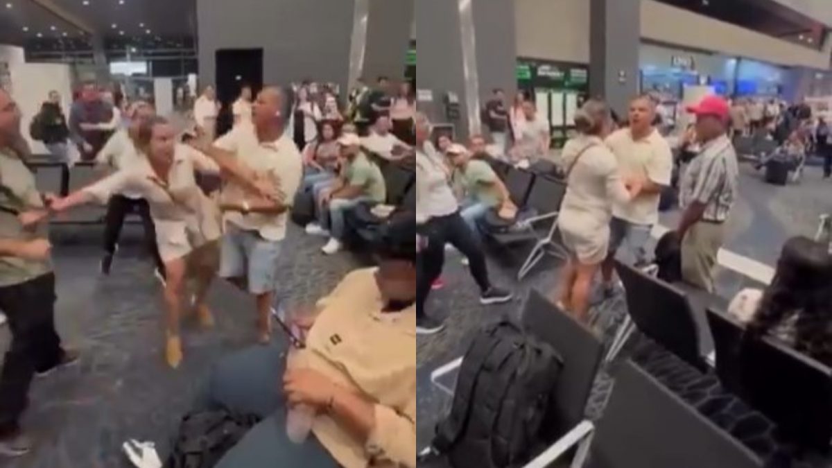Man Slaps Woman At Colombian Airport For Refusing To Give Up Her Seat, Video Of Brawl Surfaces