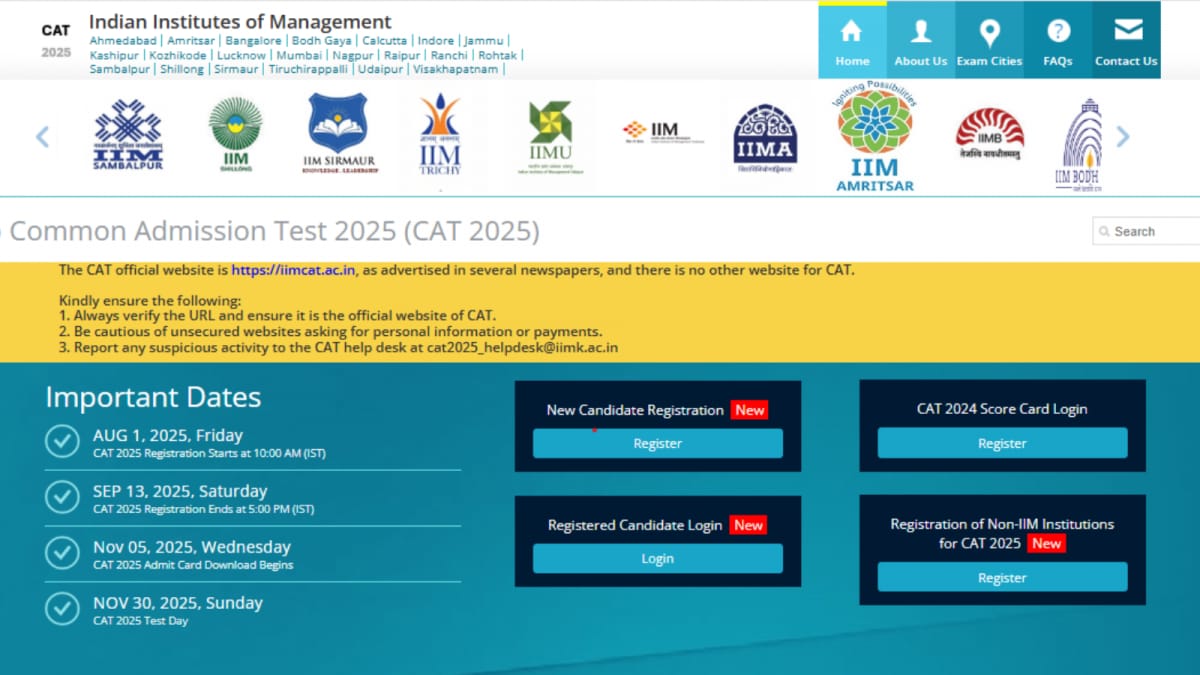 IIM CAT 2025 Registration: Application Process Begins Today At iimcat.ac.in, Here's How To Apply